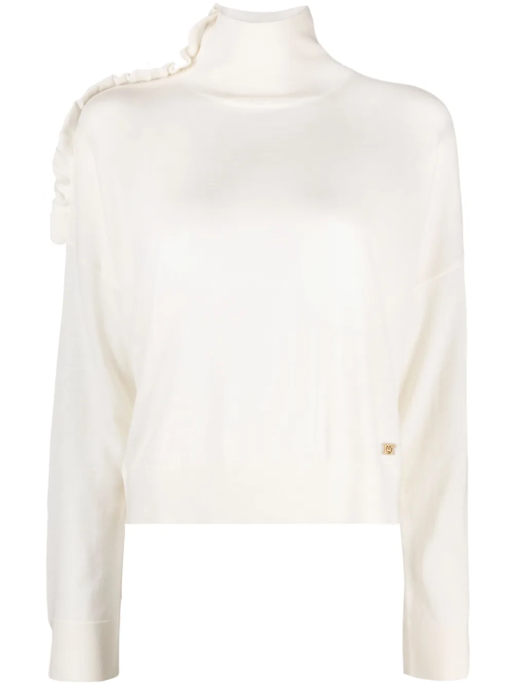 Pinko Roll-neck Wool Jumper In White