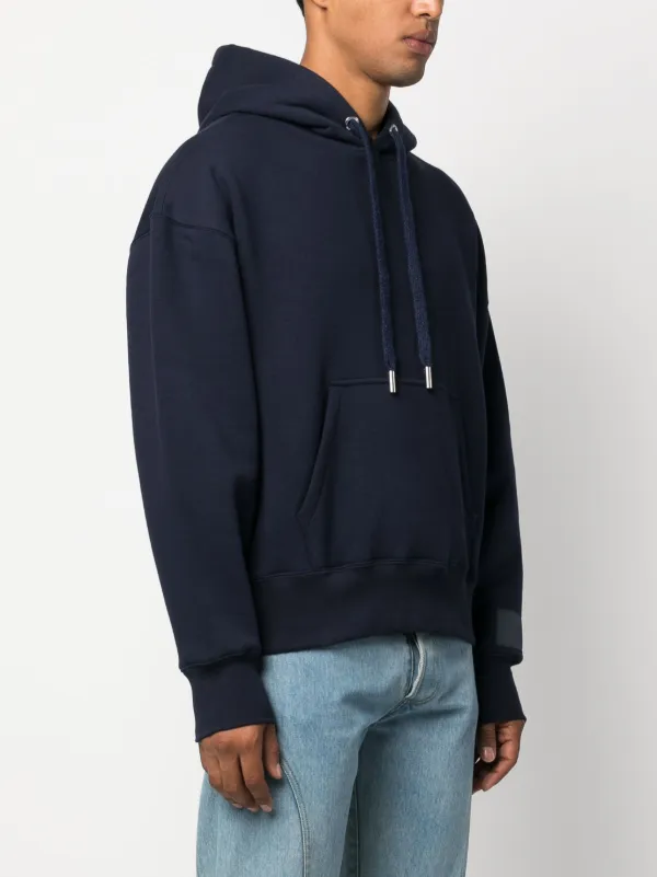 AMI PARIS♦Organic Cotton Ami De Coeur Hoodie AMI Paris Ami De Coeur Organic Cotton Blend Hoodie | Blue