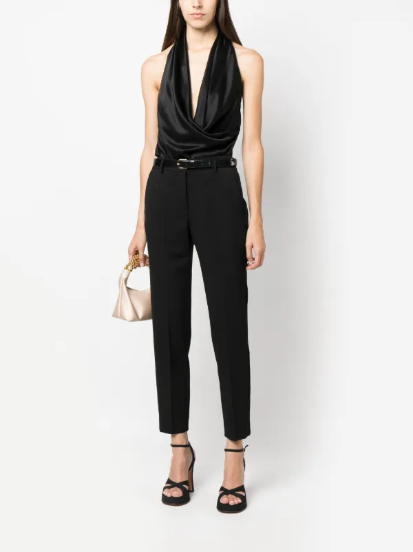 ショートパンツ PAROSH Women Straight Pants D210583CELEBRITY 013 black P.A.R.O.S.H. straight-leg Tailored Trousers | Black | FARFETCH