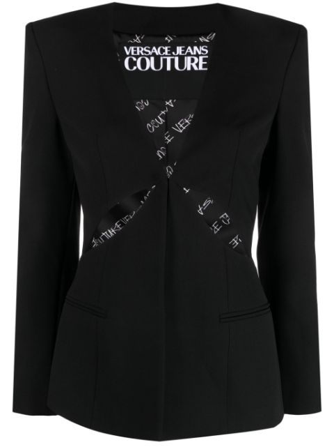 Versace Jeans Couture single-breasted cut-out blazer