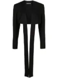ANDREĀDAMO open-front cropped jacket - Black
