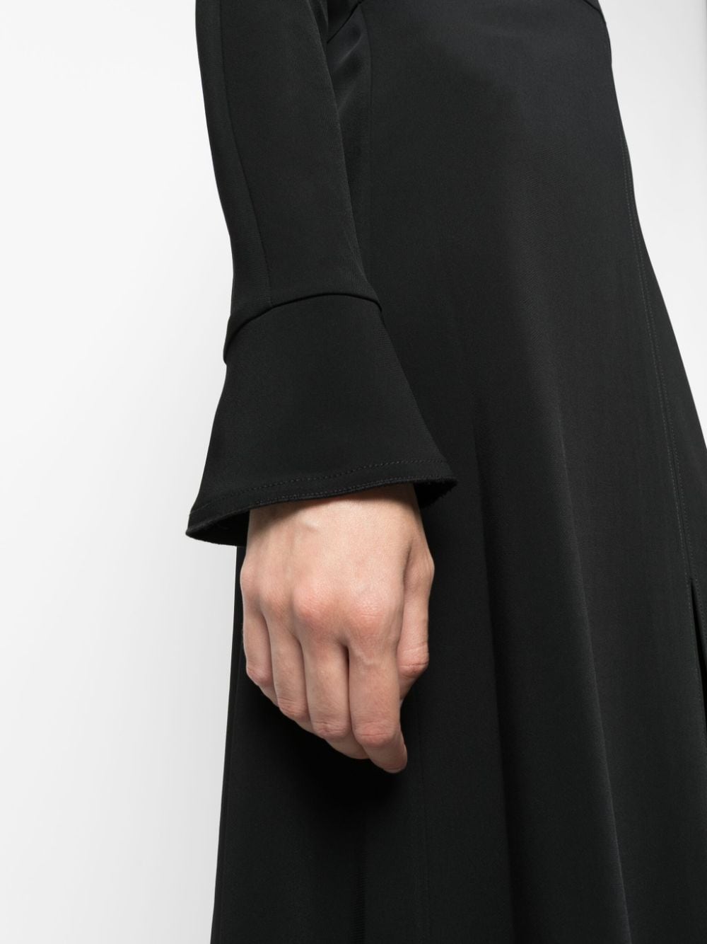 Forte Midi-jurk met klokmouwen Zwart
