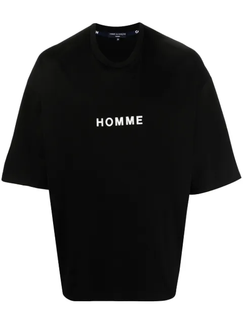 Comme des Garçons Homme slogan-print cotton T-shirt