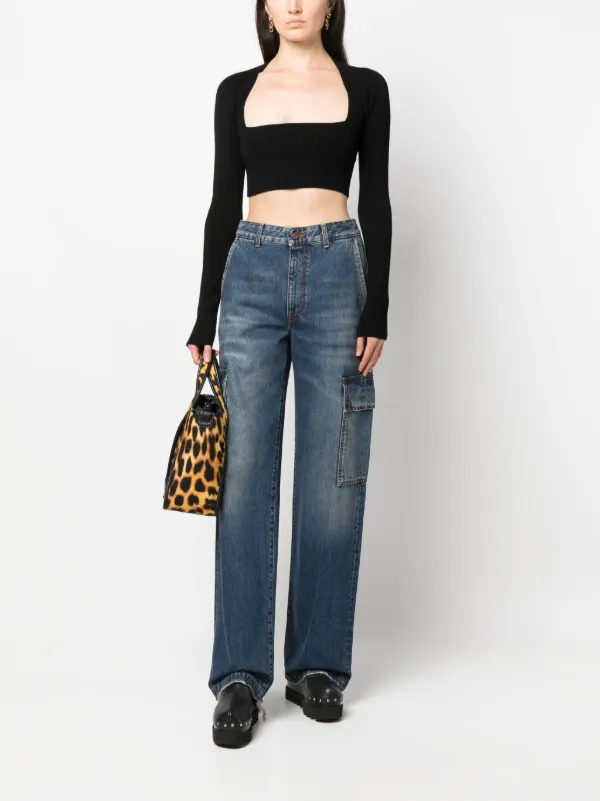 【送料&関税込】Stella McCartney Straight Cargo Jeans Stella McCartney straight-leg Cargo Jeans | Blue | FARFETCH JO