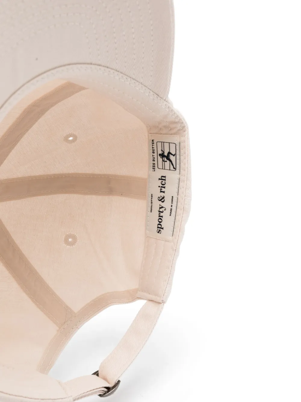 Sporty & Rich logo-embroidered cotton baseball cap - Beige