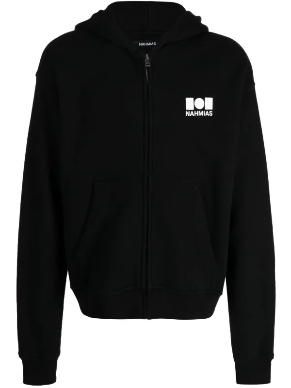 【NAHMIAS】隠しロゴパーカー Nahmias ロゴ パーカー | ブラック | FARFETCH JP
