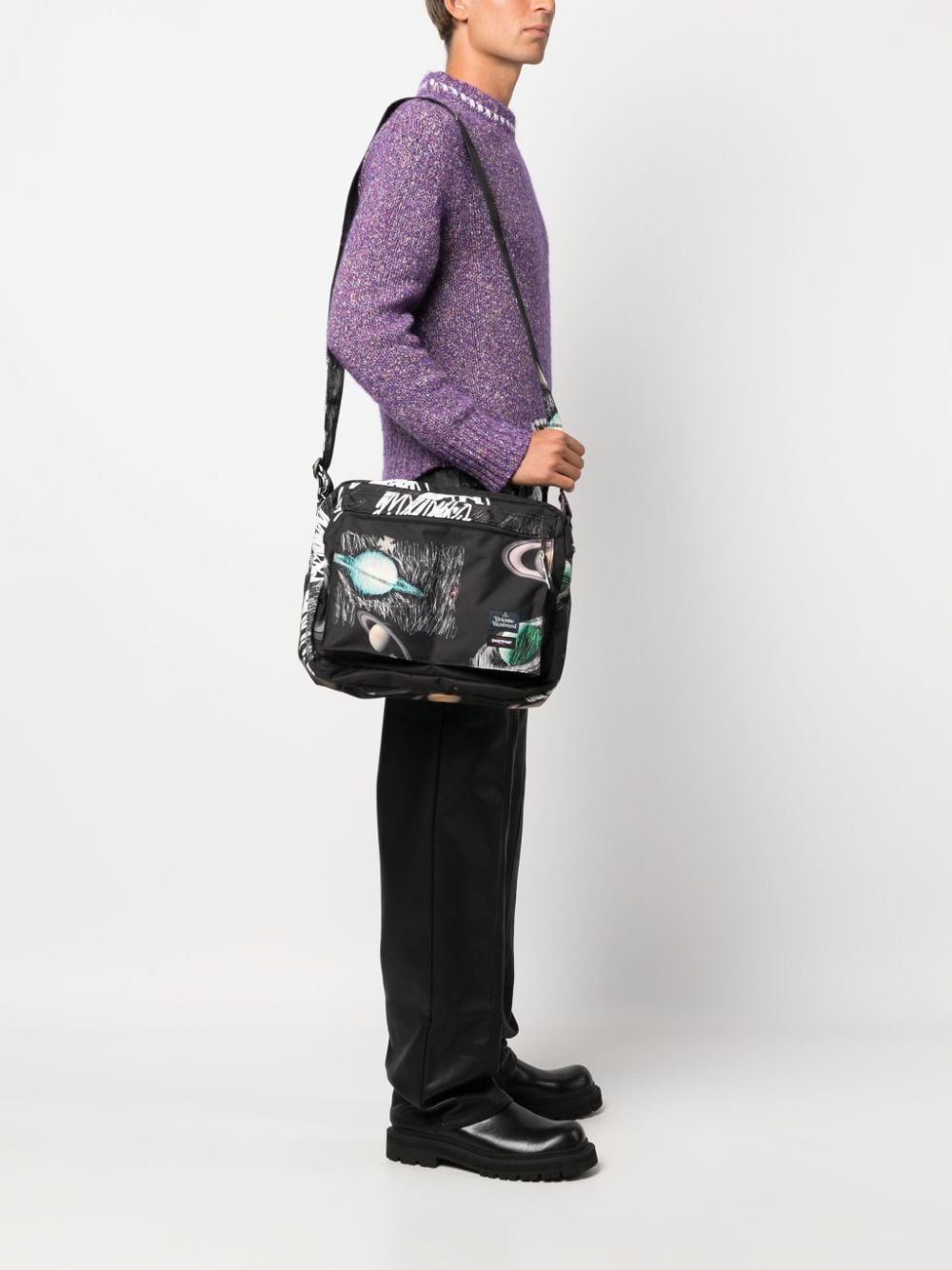 Eastpak x Vivienne Westwood planets-print shoulder bag - Zwart