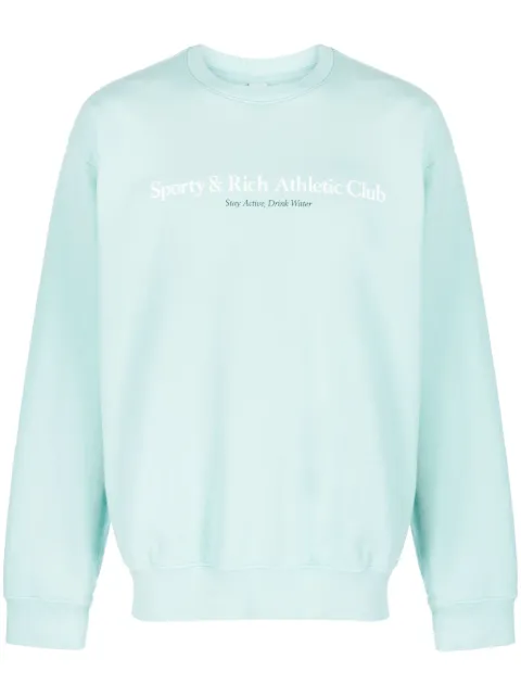 Sporty & Rich logo-print cotton sweatshirt