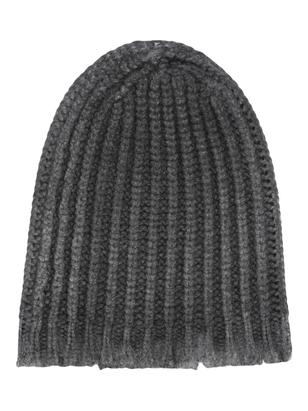Avant Toi Distressed Knitted Beanie In Black