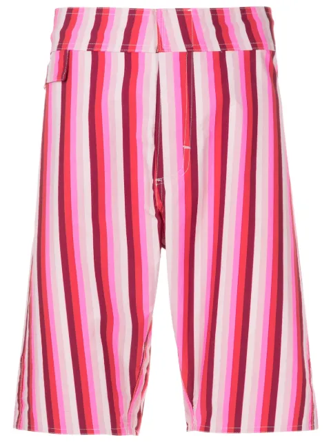 Amir Slama striped mid-rise bermuda shorts