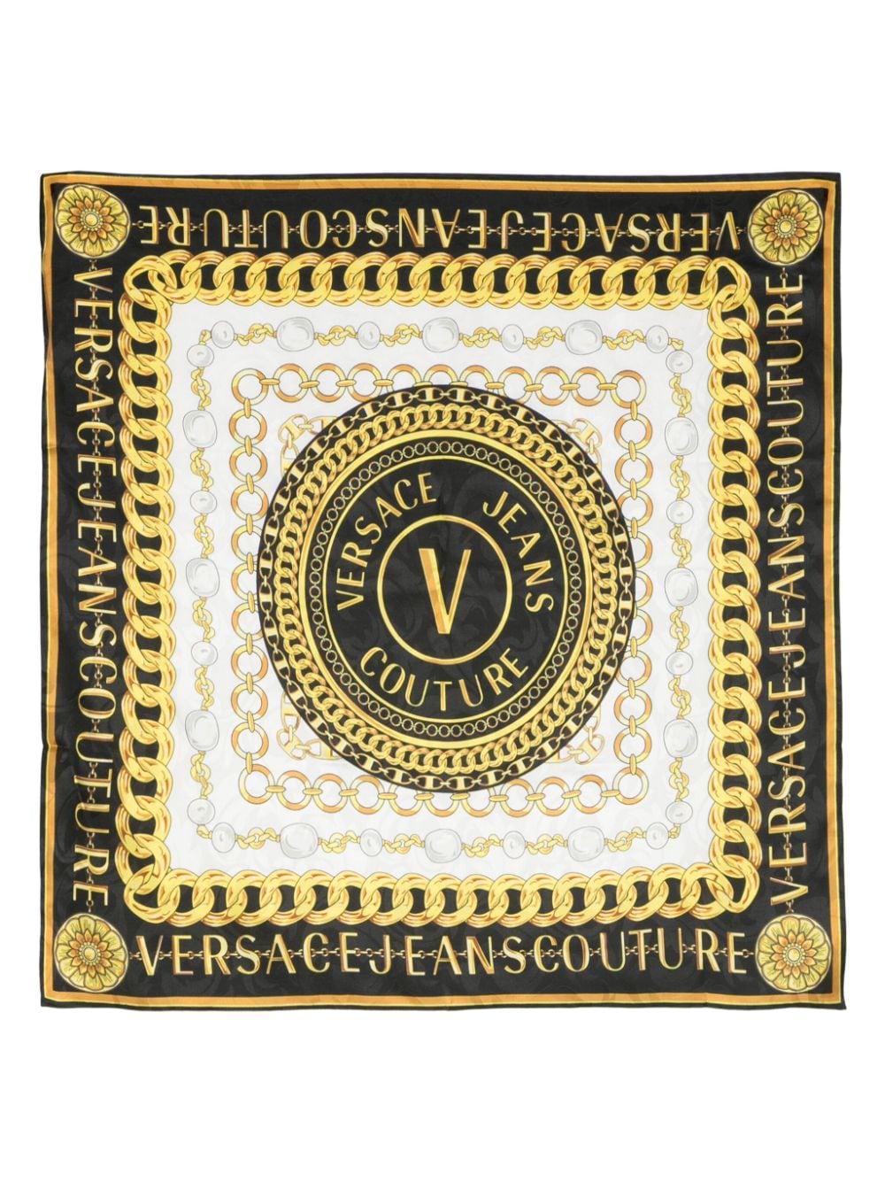 Versace Jeans Couture Barroco-print Silk Scarf - Farfetch