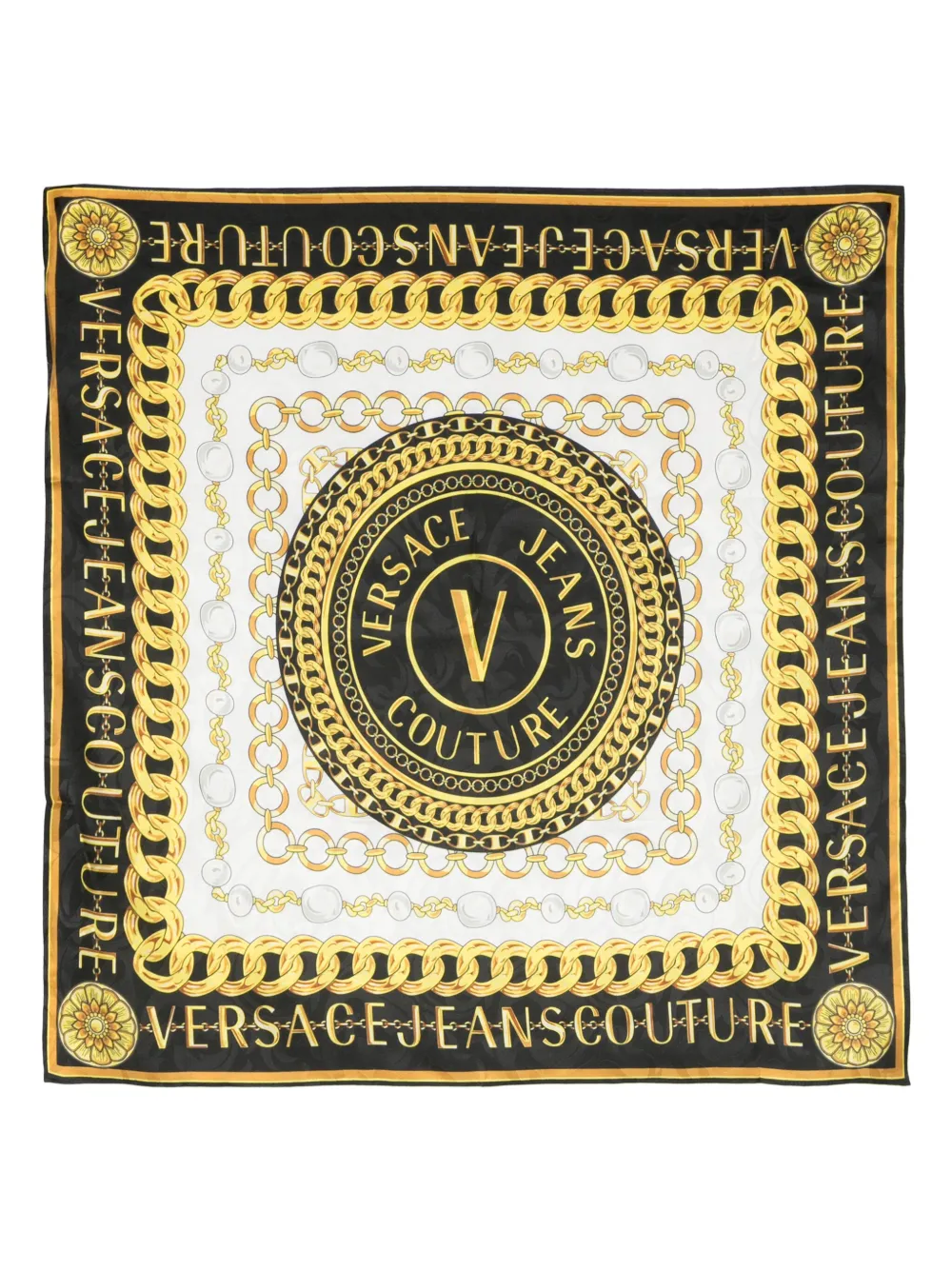 Versace Jeans Couture Zijden sjaal Zwart