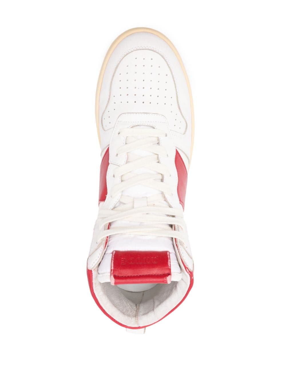 Shop Rhude Rhecess High-top Leather Sneakers In Rot