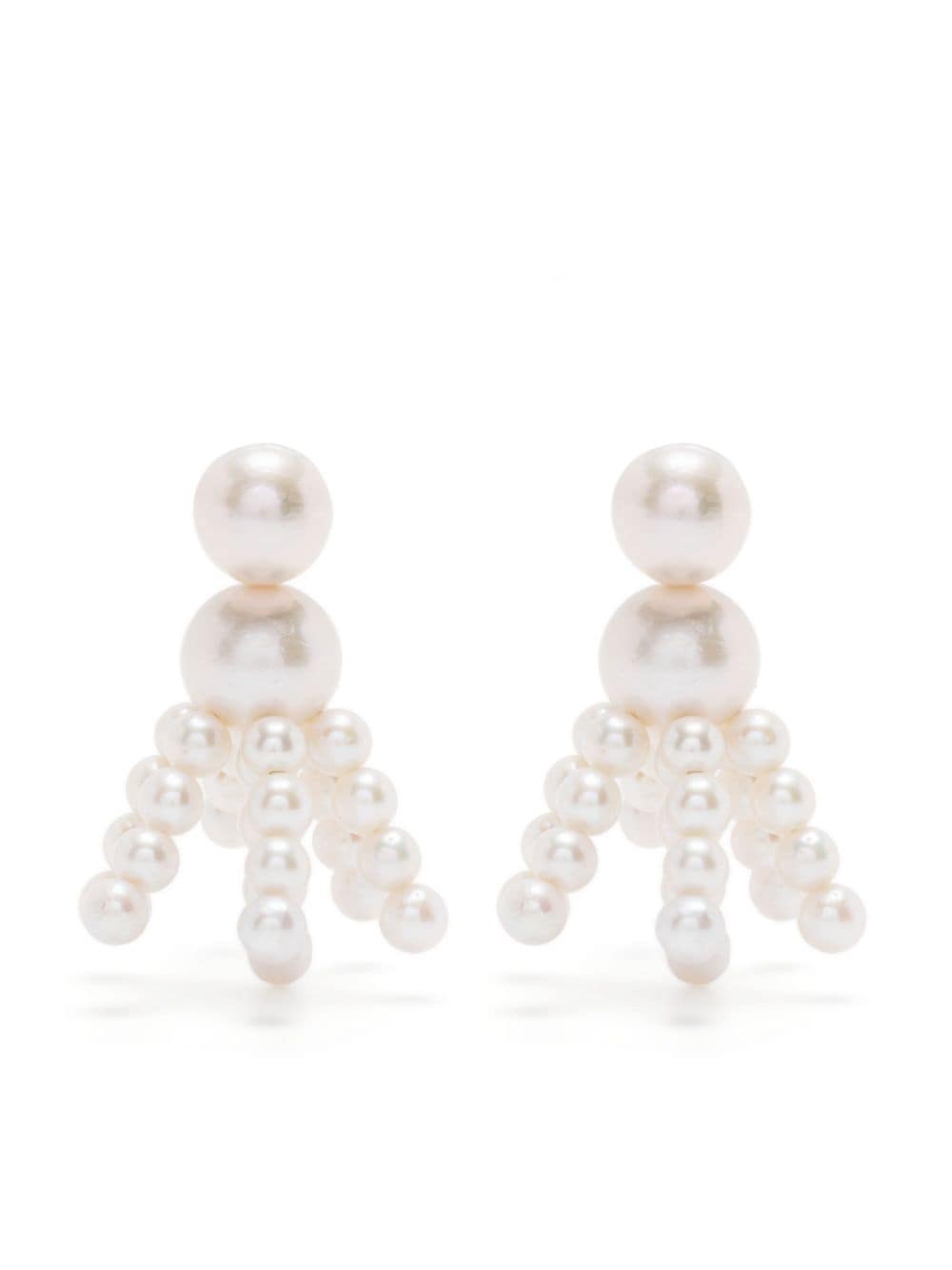 Monies Pearl Drop Earrings In White