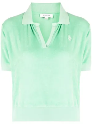 Mint green women's polo sales shirt