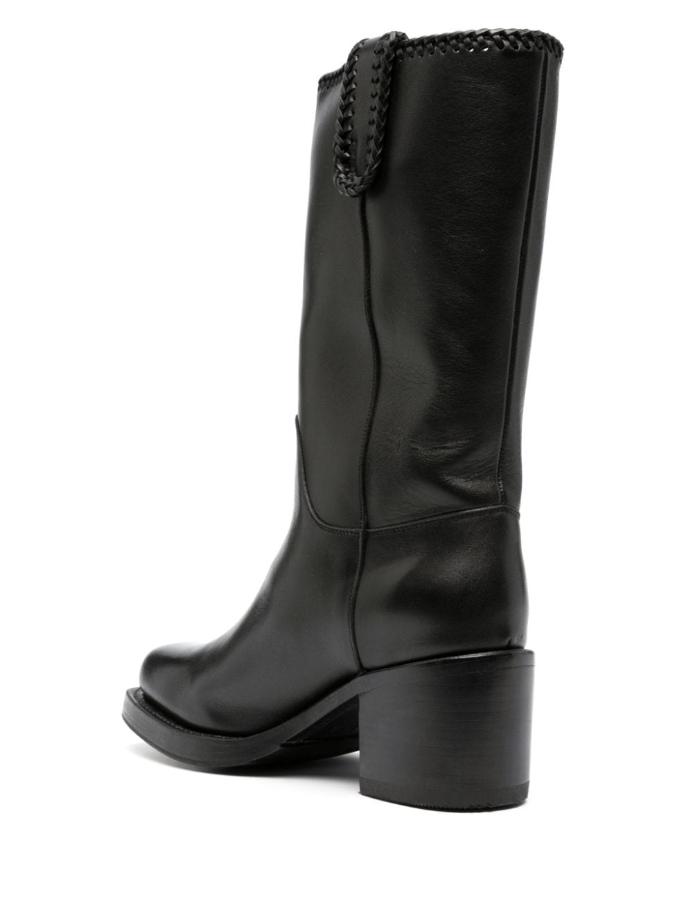 Shop Hereu Aumandra 65mm Leather Boots In Black