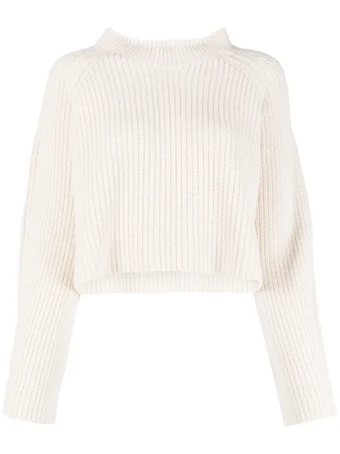 Société Anonyme Emma ribbed-knit cropped jumper