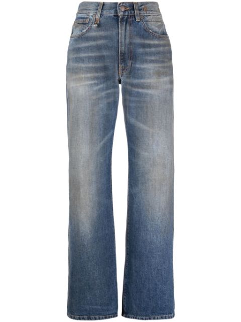 R13 mid-rise straight-leg jeans