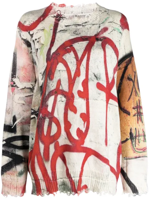 R13 Dekonstruierter Pullover