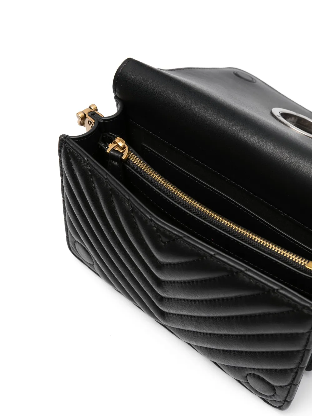 Pinko Mini Love Birds Shoulder Bag In Black