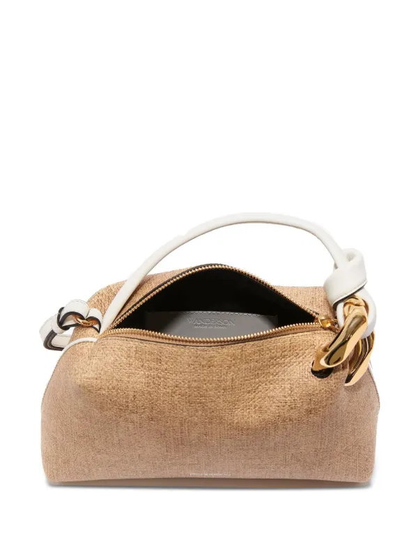 JW Anderson THE JWA SMALL CORNER BAG 新品 JW Anderson Small JWA Corner Leather Tote Bag | Neutrals