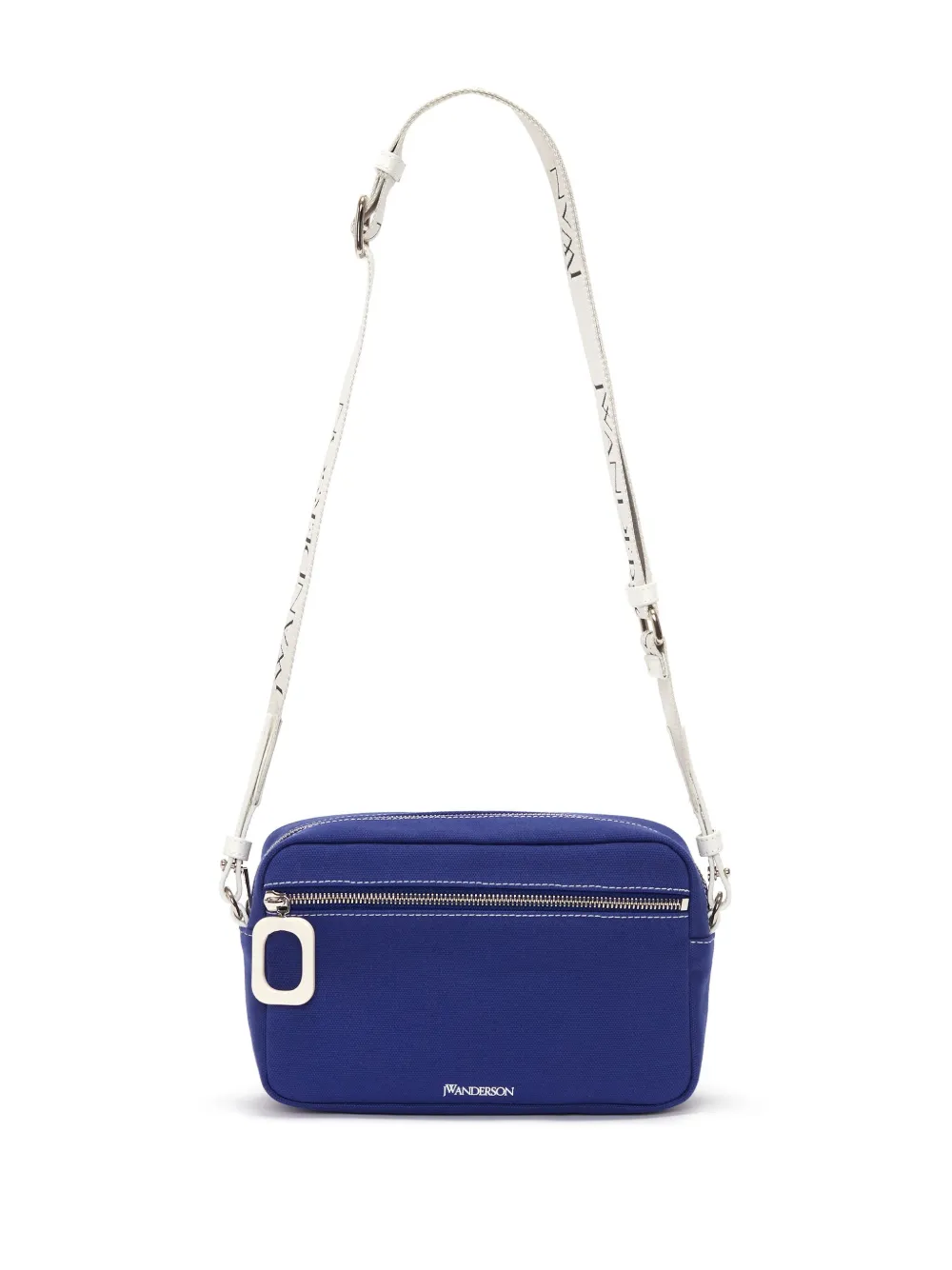 Shop Jw Anderson Logo-jacquard Shoulder Bag In Blue