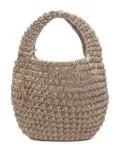 JW Anderson large Popcorn crochet tote bag - Neutrals