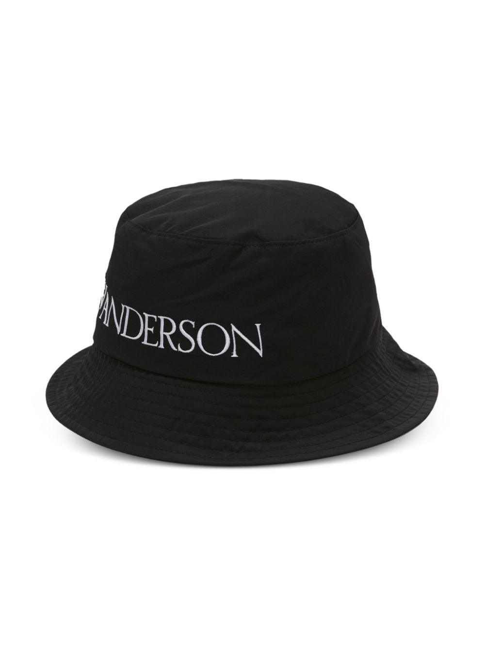Shop Jw Anderson Logo-embroidered Tonal-stitching Bucket Hat In Black
