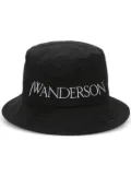 JW Anderson logo-embroidered tonal-stitching bucket hat - Black