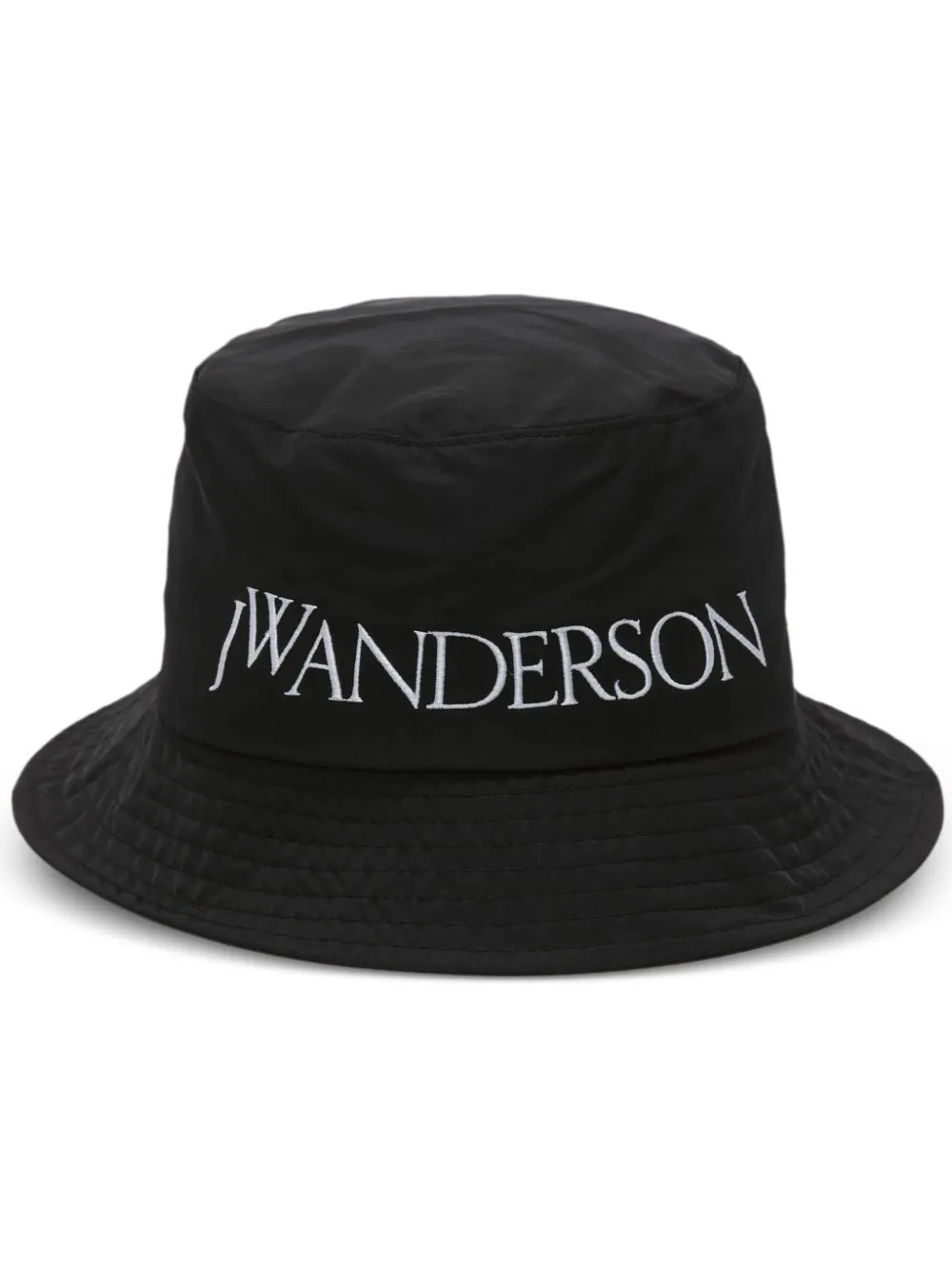 JW ANDERSON LOGO-EMBROIDERED TONAL-STITCHING BUCKET HAT