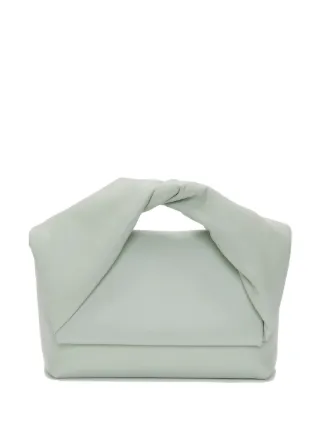 【送料&関税込】J.W. Anderson White Leather Hobo Twister Bag JW Anderson Mini Twister Leather Crossbody Bag | White