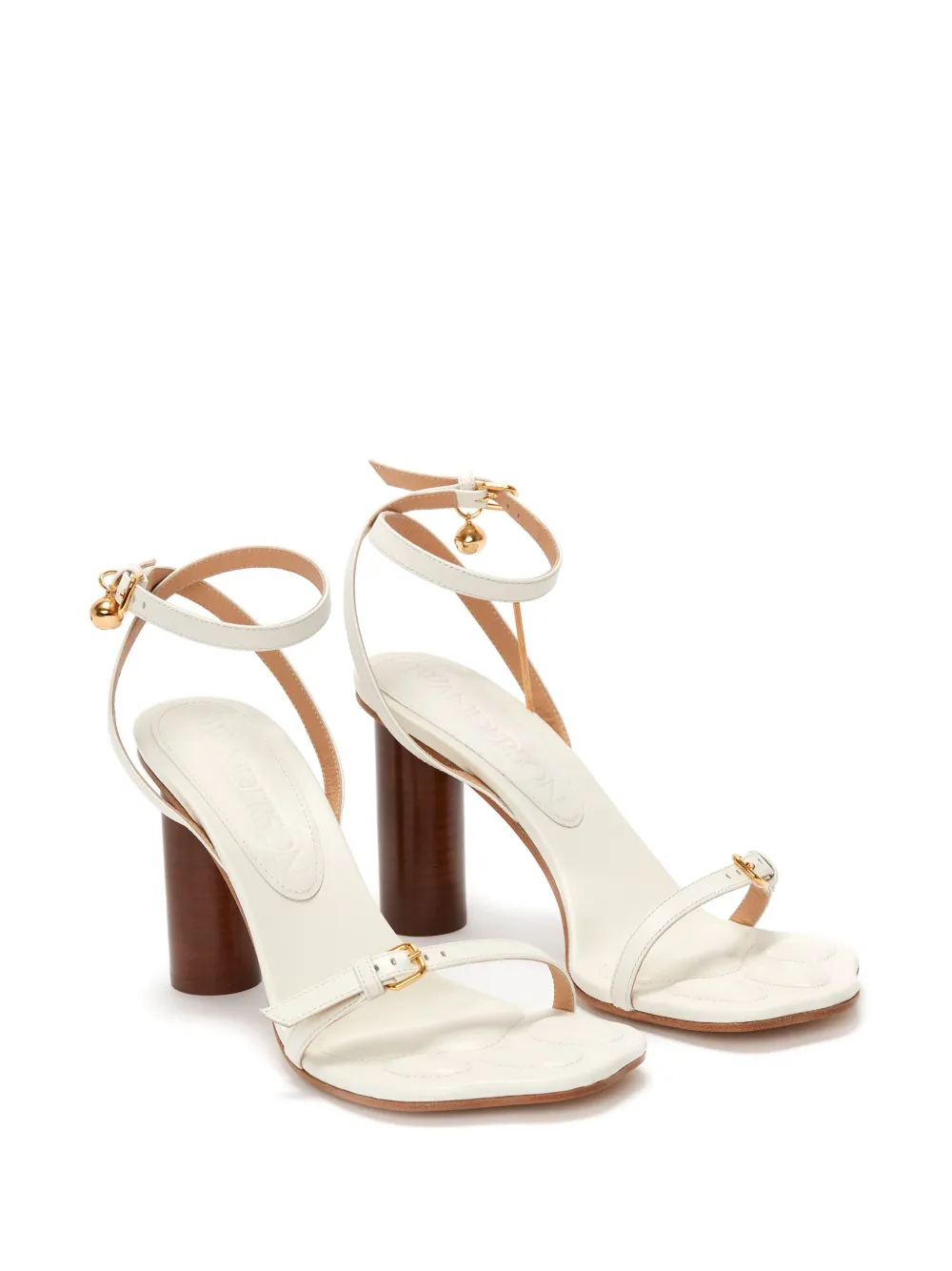 JW Anderson Paw high-heel leather sandals - Beige