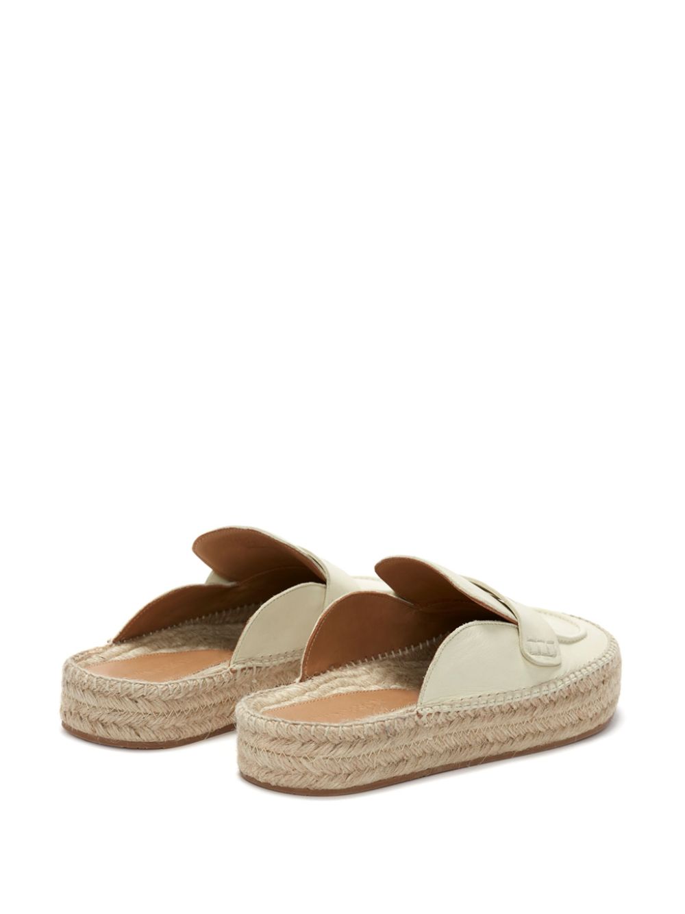 Shop Jw Anderson Leather Espadrille Loafers In Neutrals