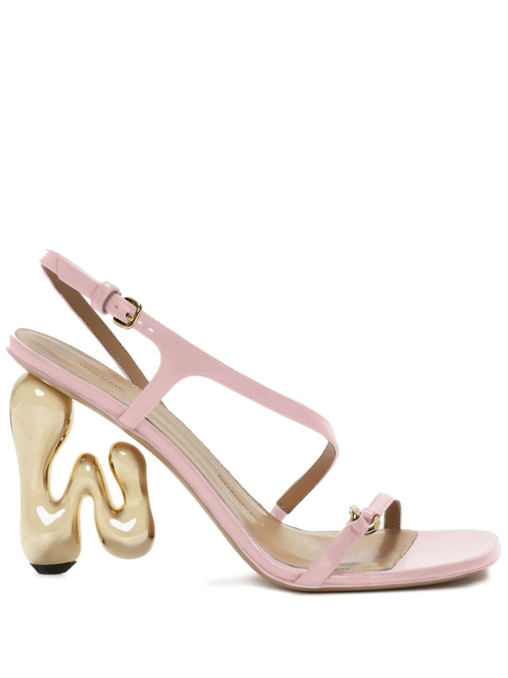 Jw Anderson Jw Bubble Heel Leather Sandals In Pink