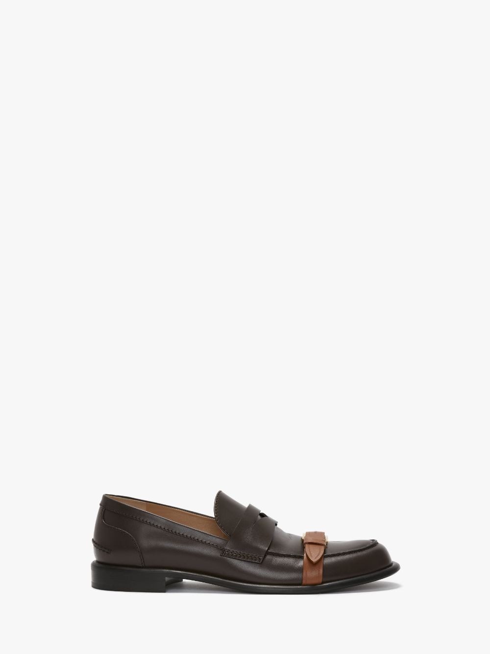 Shop Jw Anderson Leather Moccasin Loafers In Brown