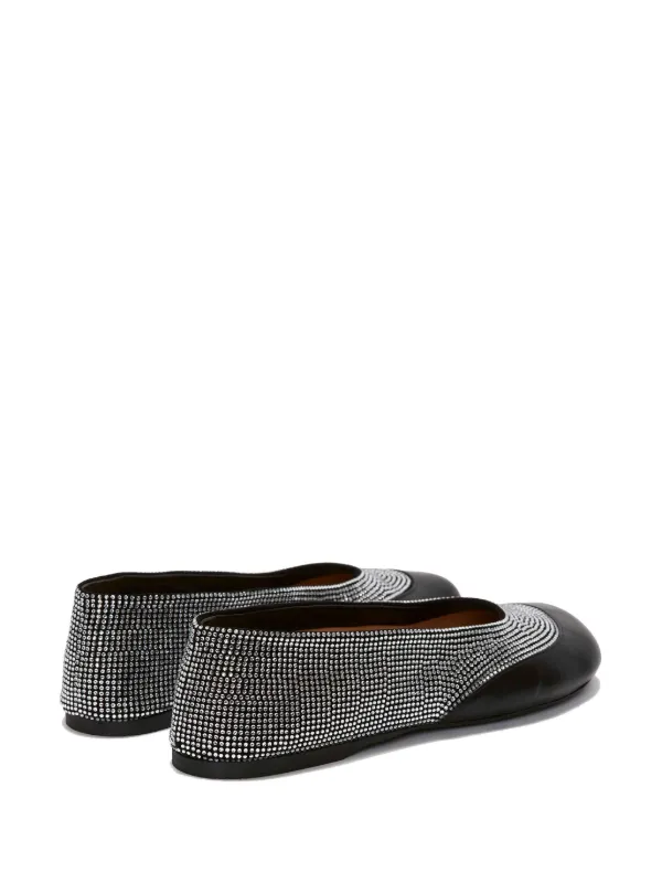 JW Anderson crystal-embellished Ballerina Flats | Black | FARFETCH
