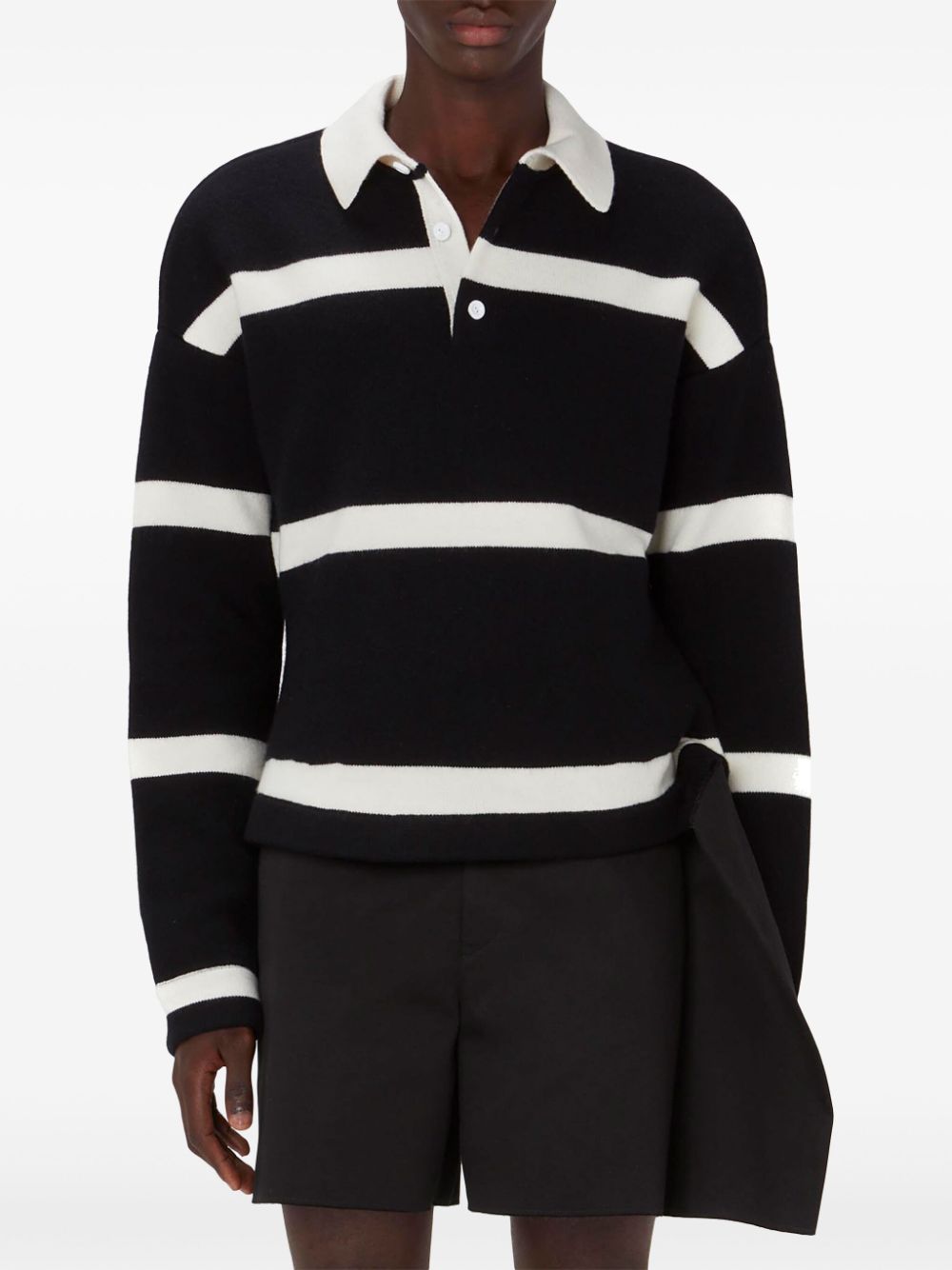 JW Anderson striped knitted jumper - Black