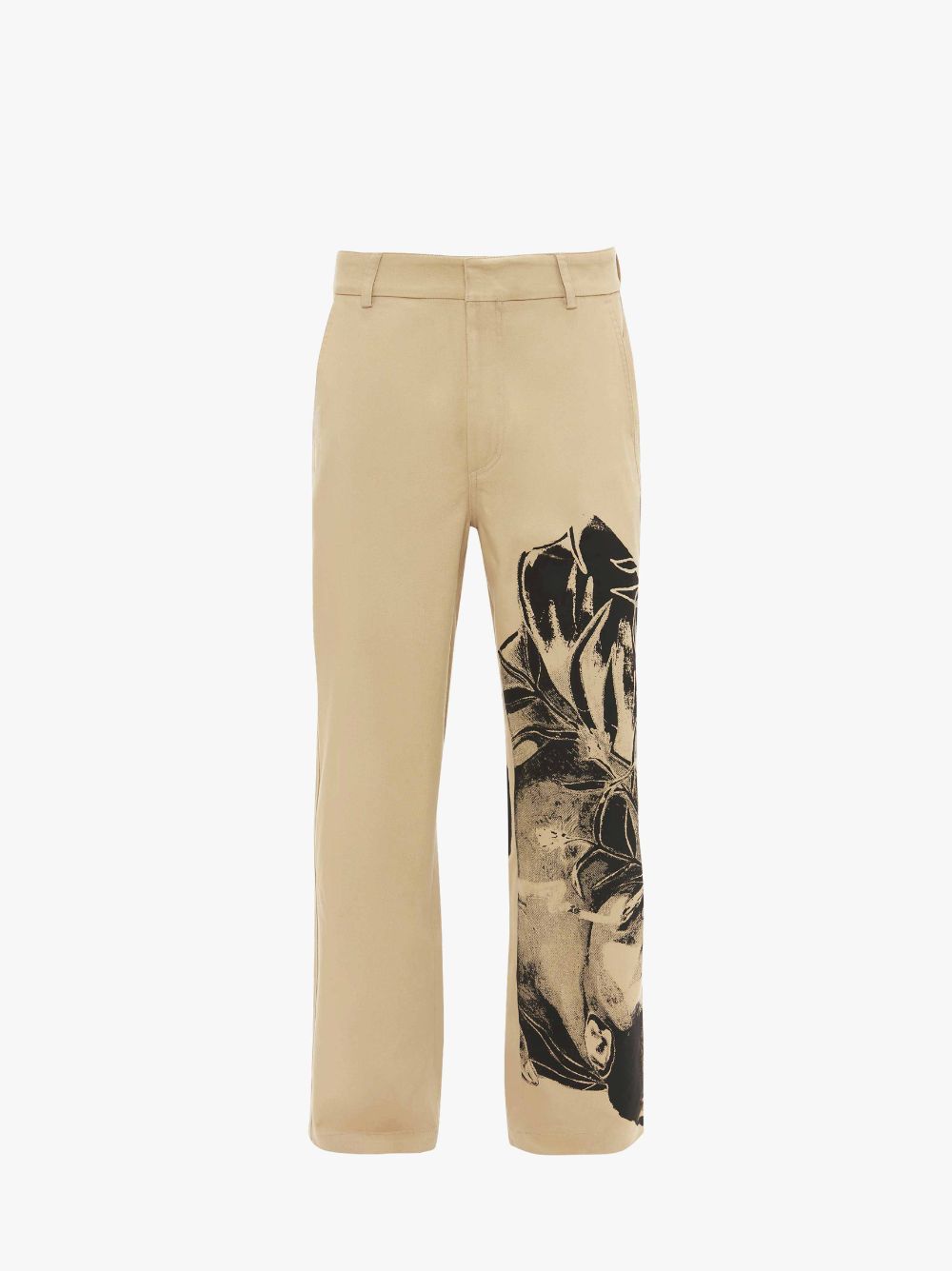 Shop Jw Anderson Chino Trousers - Pol Anglada Artwork In Neutrals