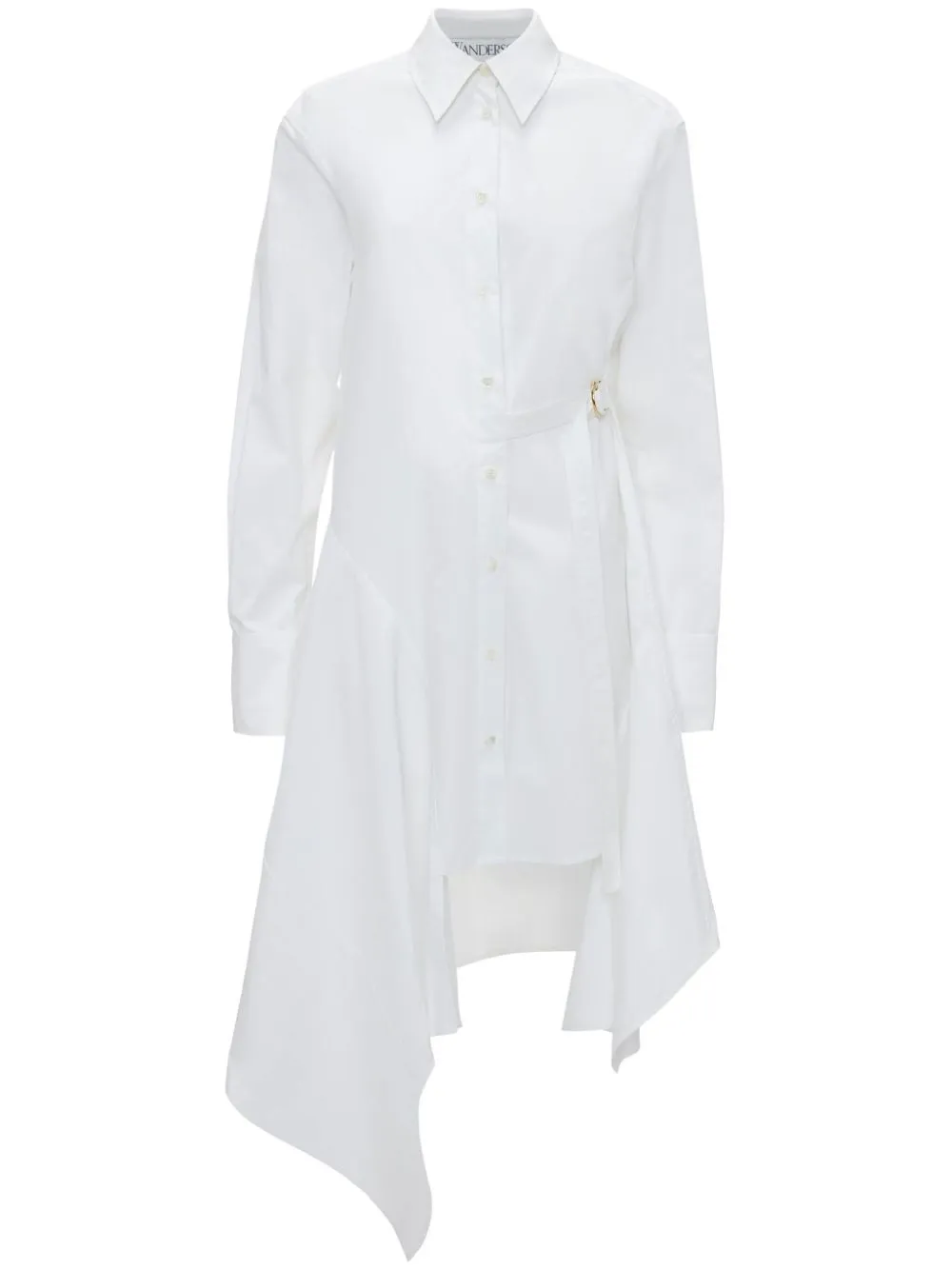 Shop Jw Anderson Draped Peplum Shirt In White