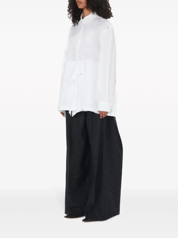 JW Anderson Draped Peplum Shirt | White | FARFETCH JO