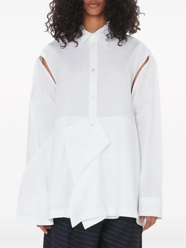 JW Anderson ドレープ シャツ | ホワイト | FARFETCH JP