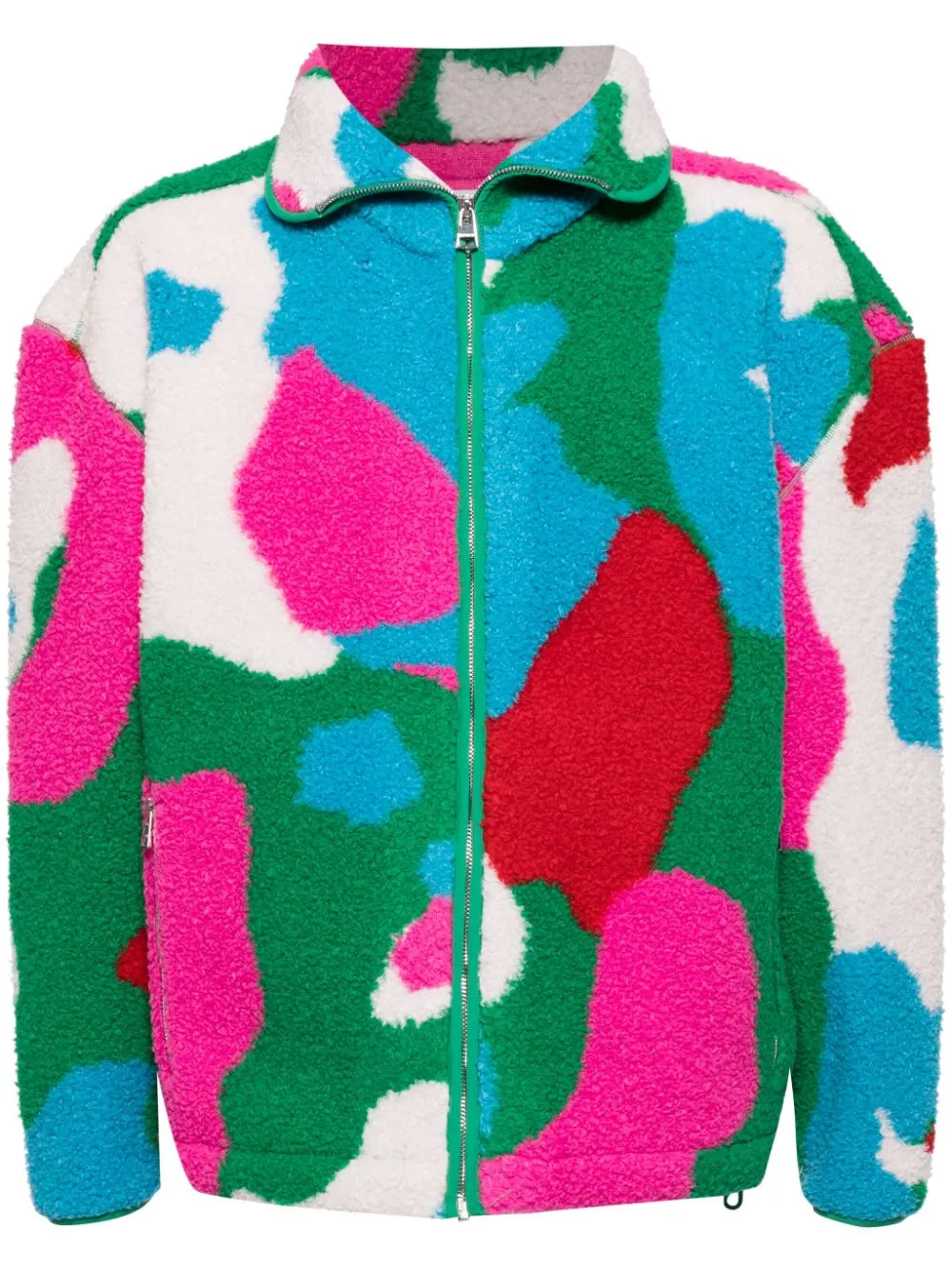 JW Anderson Graphic fleece jack Groen