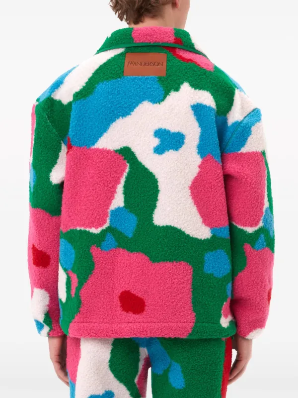 JW Anderson Graphic Fleece Jacket | Green | FARFETCH