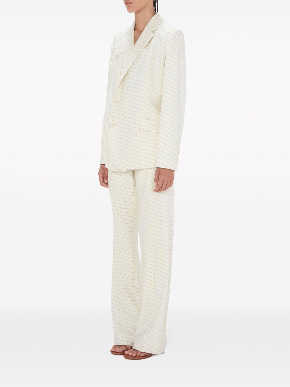 Shop Jw Anderson Tailored Straight-leg Trousers In Neutrals