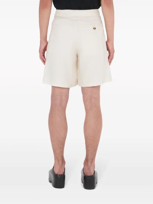 ショートパンツ JW ANDERSON Women Shorts  Burmudas TR0372 PG1253 WHITE JW Anderson intarsia-logo wide-leg Shorts | Neutrals | FARFETCH