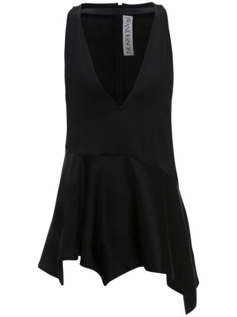 JW Anderson ruffle-hem satin sleeveless top Women