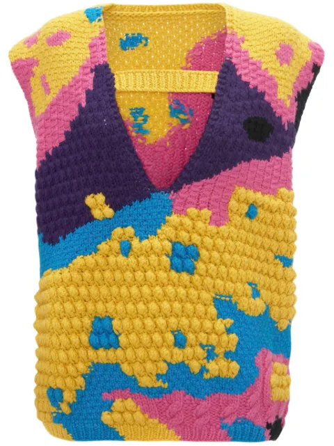 JW Anderson panelled V-neck knitted vest