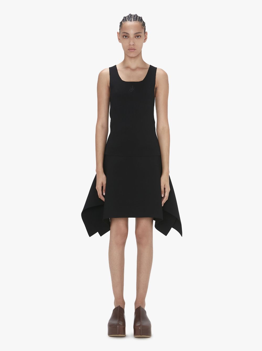 Shop Jw Anderson Square Hem Skirt In Black