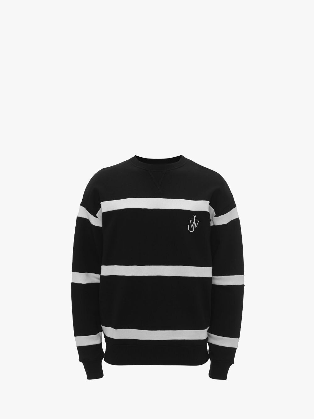 Shop Jw Anderson Striped Sweatshirt In Black