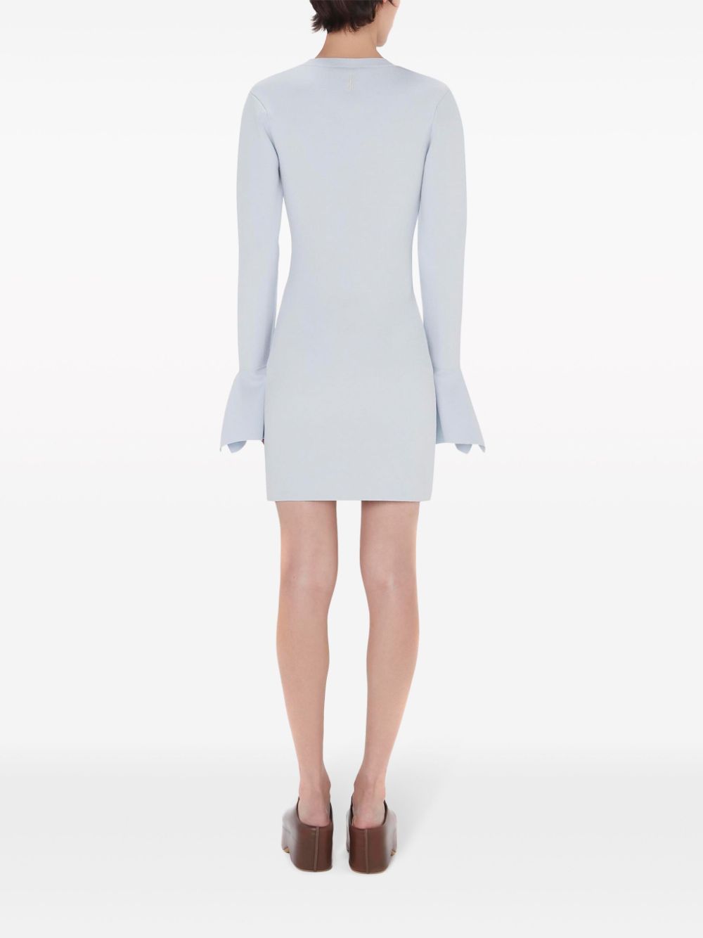 Shop Jw Anderson Ruffle-detail Cut-out Minidress In Blue